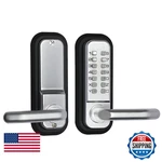 Soobool Outdoor Keyless Lock Adjustable Deadlatch 2-3/8 And 2-3/4MECHANICAL New. Price: $126.86.