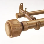 1-1/8 Inch Diameter Faux Wood Curtain Rod With Grain Finials, 72-144 Inc... New. Price: $52.05.