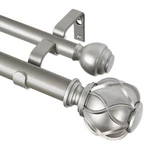 Kamanina Double Curtain Rods To Inches 66-120", Antique Silver New. Price: $59.65.