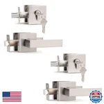 Probrico Brushed Nickel Exterior Door Locksets Deadbolt Front Passage New. Price: $118.03.