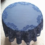 Elizabeth Table Topper 42 Inch Round Indigo Blue Heritage Lace Nwt New. Price: $39.00.