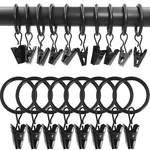 Weekseight 100 Pack Black Curtain Rings With Clips, Hooks Hangers Cli... New. Price: $24.38.
