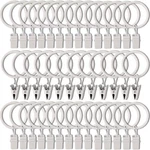 40 Pack White Curtain Rings With Clips, 1.26" Diameter, Fits 1" Rod New. Price: $21.38.