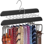 Upgraded Rack Hanger With 20 Foldable Metal Hooks, Space Saving Necktie O... New. Price: $25.04.