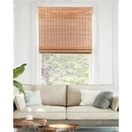 Chicology Cordless Light Filter Natural Woven Bamboo Roman Shade Brown Squirrel New. Price: $49.99.