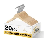 Quality 12 Kids Wooden Hangers 20-PACK Ultra Slim 0.31'' Plywood Desig... New. Price: $24.99.