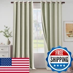 Oyring 100 Blackout Linen Textured Curtains 108 Inch Length 2 Panels Set For New. Price: $79.29.