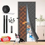 Vidoya Magnetic Insulated Door Curtain Gray 38"X82" New. Price: $27.99.