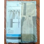 Curtainworks Mckenzie Tailored Valance 56X14 Window Topper Rod Pocket New. Price: $6.95.