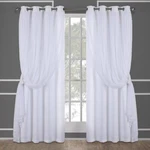Exclusive Home Catarina Layered Blackout/sheer Grommet Panel Pair, White 52"X96" New. Price: $39.99.