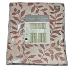 Elrene Serene Linen Blend Tier Pair 60" X 36" Rod Pocket Botanical Spice Natural New. Price: $30.00.