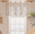 30 X 40 Lush Decor Neutral Macrame Valance Wall Hanging Boho Window Curtain New. Price: $38.50.