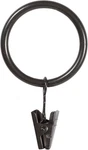 Curtain Rings, Durable Black Metal With Smooth Glide, Fits 1" 1-1/4" Dia New. Price: $14.40.