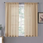 Tollpiz Short Linen Textured Bedroom Sheers Light Filt... New. Price: $18.42.
