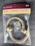 Levolor Curtain Holdbacks Tie Goldtone Metal Round Balls PNHD0024LV New. Price: $10.00.