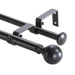 5/8" Ball Adjustable Double Drapery Curtain Rod Set, 28 -48 -84 -120 New. Price: $31.49.