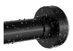 Emlaoe Black Shower Curtain Rod 34-66 Never Rust Adjustable Spring Tension Open. Price: $19.99.
