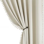 Treatmentex Pom Curtains For Bedroom Windows 84 Inch Energy Efficient The... New. Price: $71.45.