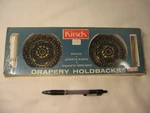 Kirsch Solid Brass Window Curtain Tieback Drapery Holdbacks - No. 7616 New Pair. Price: $10.00.