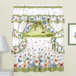 Printed Cottage Window Curtain Set - 57 Inch Width, 36 Length Green Bu... New. Price: $17.12.