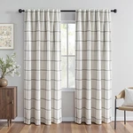Mysky Home 100% Blackout Plaid Curtains 84" Long, 2 Panels, Linen Farmhouse New. Price: $85.53.