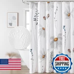 Qiyi Floral Shower Curtain, 3D Embossed Butterflies Flower Bathroom Wat New. Price: $43.84.