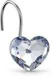 Chictie Clear Heart Shower Curtain Hooks Rings,set Of 12 Bling Crystal Decorativ New. Price: $14.99.