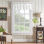 Chf Botanical Embroidery Valance And Tier Pair 56"W X 14"L (pack Of 3), Sage New. Price: $33.96.