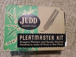 Pinch Pleated Drapes H. L. Judd Pleatmaster Kit Vtg Hooks Heading Original Box Used. Price: $18.00.
