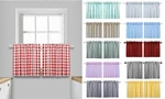 Aiking Home Pcs Picnic Checkered Kitchen Curtain Tiers With 2.5" Rod Pocket New. Price: $13.99.