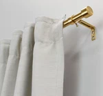 Stylewell 3/4" Telescoping Single Curtain Rod Kit Gold Cap Finial 66-120" 2-PACK New. Price: $34.99.