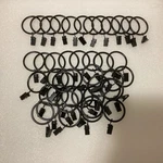Roonoo Curtain Rings With Clips 42 Pack Black 38MM For Up To 1 Rod New. Price: $14.98.
