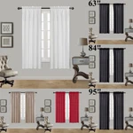 Set Faux Silk Panels Unlined Window Curtain Rod Pocket New 110" Wide MR2. Price: $23.00.