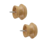 Antrader Finials For Curtain Rods,wood 52X41X35MM, Color. Price: $17.99.