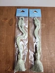 Set Of 2 Rope Corded Curtain Tie Backs With Tassels Sage Mainstays New. Price: $8.00.