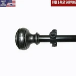 Decorative Curtain Rod Adjustable Brackets Metal Hardware Easy Install 66"-120" New. Price: $38.55.