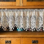 Yunsurey Retro Crochet Curtain Valance For Kitchen Window Boho Tiers ... New. Price: $28.99.