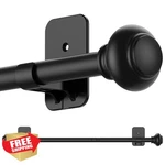 Authandis Black Curtain Rod 48-84 Inch Window Adhesive New. Price: $34.99.