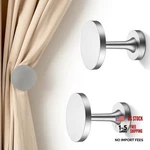 Small Curtain Holdbacks - 2 Pack Tiebacks Wall Mounted, Metal Silver New. Price: $25.05.