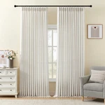 Pinch Pleated Linen Curtains 96 Inches Long For Living Room, Thick Semi Sheer... New. Price: $52.39.