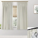 Shineland Pinch Pleated Linen Black Out Curtains 63 Long, Room Darkening... New. Price: $62.90.