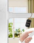 Allzone Tension Curtain Rod For Window, 83-123 Inches, White New. Price: $61.35.