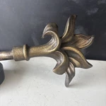 Umbra Orchid Drapery Curtain Holder Tie Back Aged Brass Hook Used. Price: $28.00.