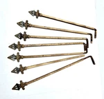 Antique Art Deco Victorian Extendable Swing Arm Curtain Rod Drapes 3 Pair 7PC. Price: $59.99.
