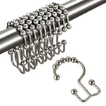 Toprod Shower Curtain Hooks 6.73 Inches (width), Set Of 12, Brushed Nickel New. Price: $10.52.