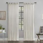 Archaeo Washed Cotton Twist Tab Curtain, 52" X 84", Cream New. Price: $29.02.