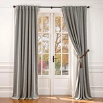 Lazzzy Light Gray Velvet Curtains Thermal Insulated 96 Inch Lenth Ro... Open. Price: $96.70.