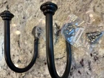 Pottery Barn Antique Bronze Metal Curtain Holdbacks Set Of W/ Hardware 6-1/2 Open. Price: $49.10.