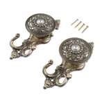 2PCS Vintage Curtain Tiebacks Bronze+crystal Decor Wall Hooks Window Hol... New. Price: $17.21.