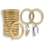 Blasthome Luxury Curtain Rings - Metal W/quiet Nylon Inserts, 1.5" Id, Brushed. Price: $54.00.